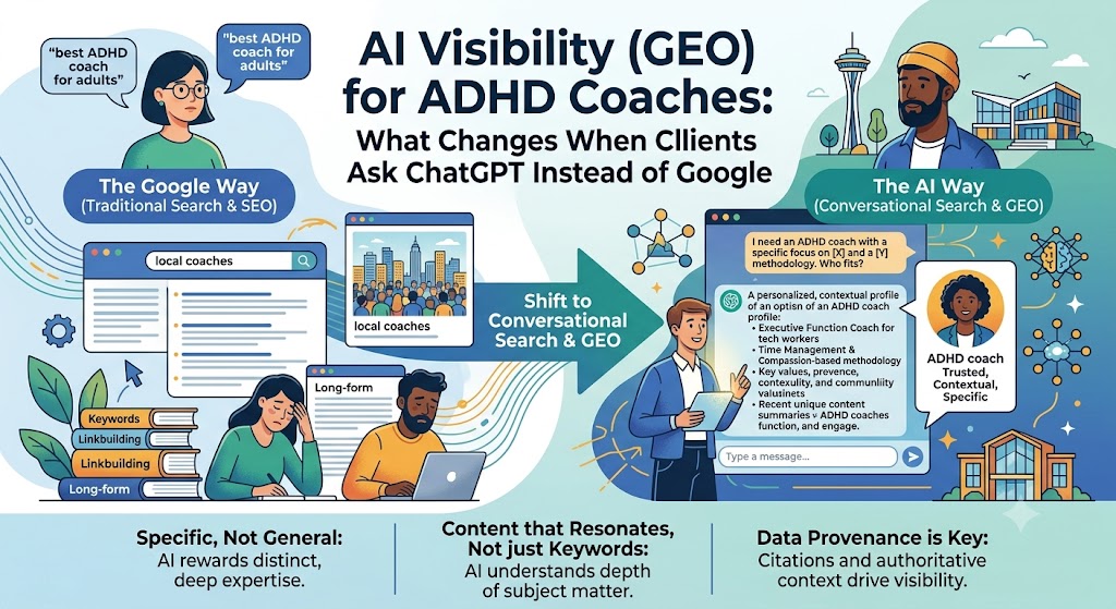 AI Visibility (GEO) for ADHD Coaches