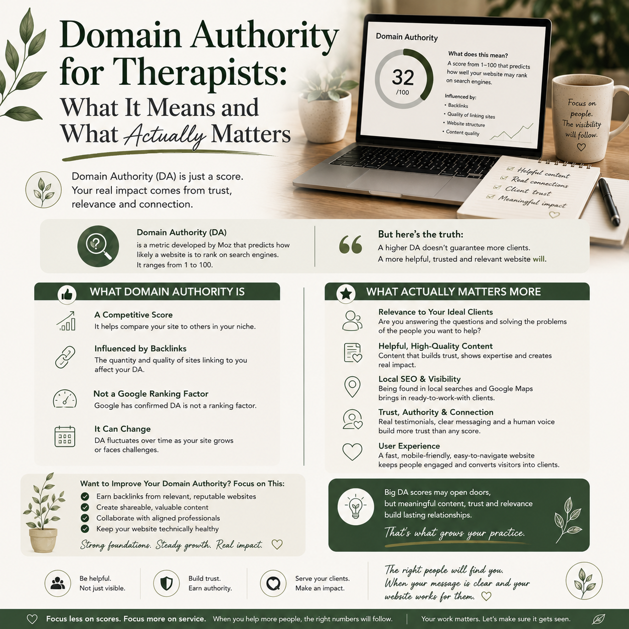 Domain Authority for Therapists: What It Means and What Actually Matters